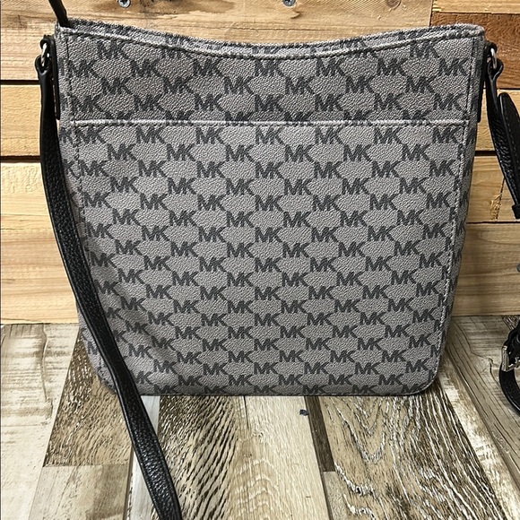 Michael Kors Gray and Black Crossbody Bag with Monogram Design - Picture 3 of 10